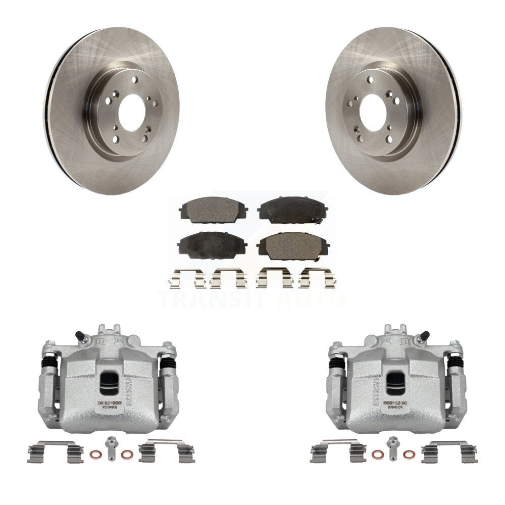 Front Disc Brake Caliper Rotors And Semi-Metallic Pad Kit For 2002-2006 Acura RSX Type-S KC8-100009P