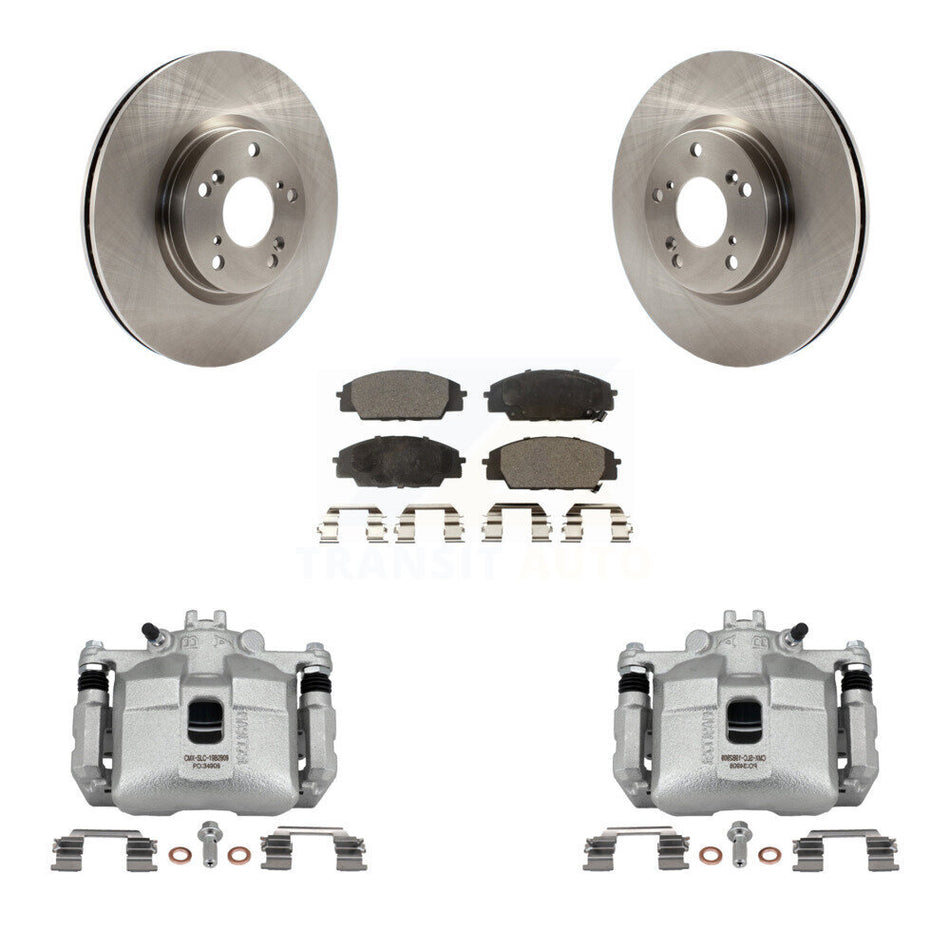 Front Disc Brake Caliper Rotors And Semi-Metallic Pad Kit For 2002-2006 Acura RSX Type-S KC8-100009P