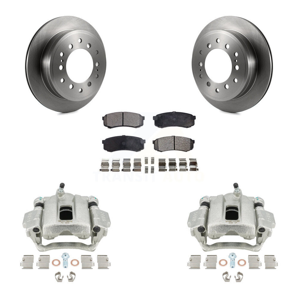 Rear Disc Brake Caliper Rotors And Ceramic Pads Kit For Toyota Sequoia Lexus GX470 KC8-100009T