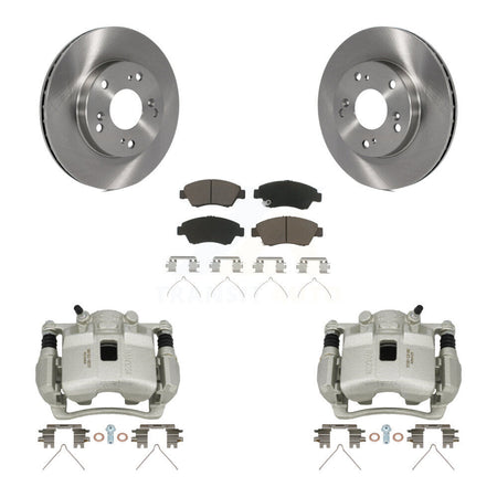 Front Disc Brake Caliper Rotors And Ceramic Pads Kit For Honda Civic Acura RSX KC8-100010C