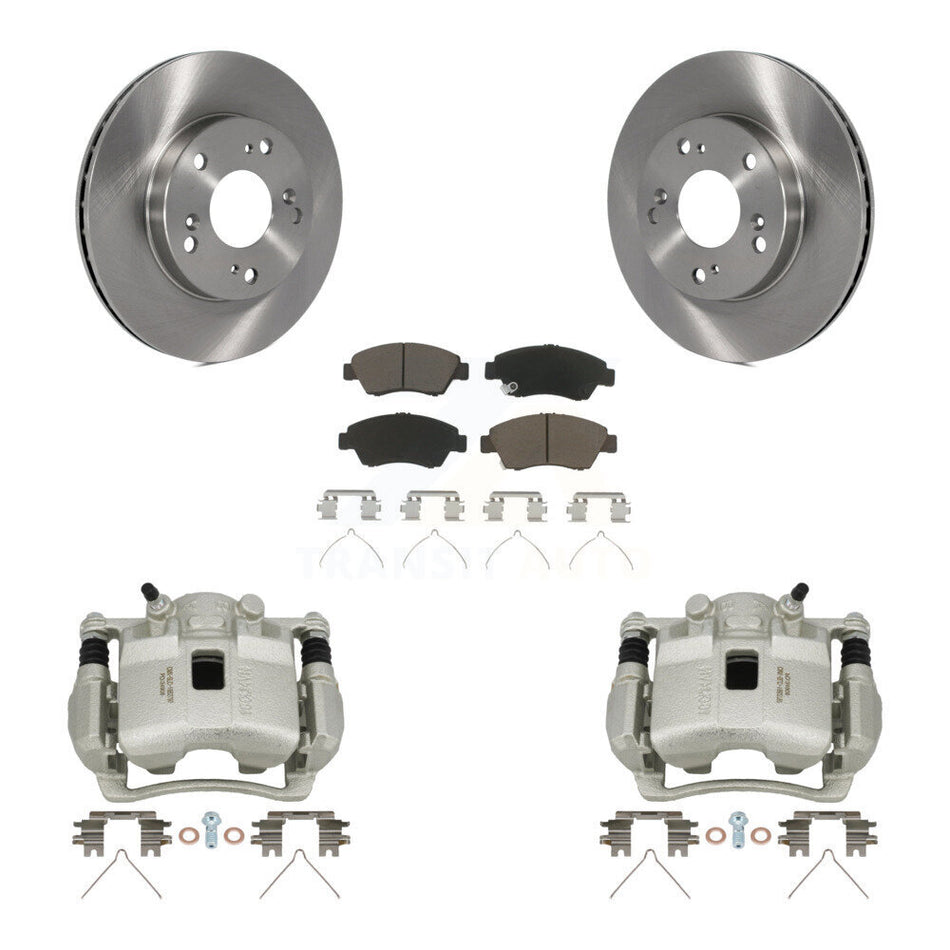 Front Disc Brake Caliper Rotors And Ceramic Pads Kit For Honda Civic Acura RSX KC8-100010C