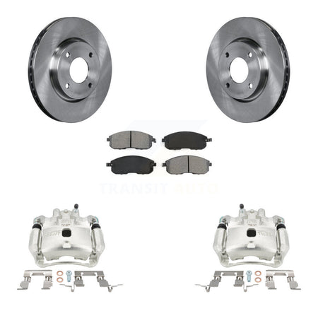 Front Disc Brake Caliper Rotors And Semi-Metallic Pads Kit For Nissan Versa Cube KC8-100010S
