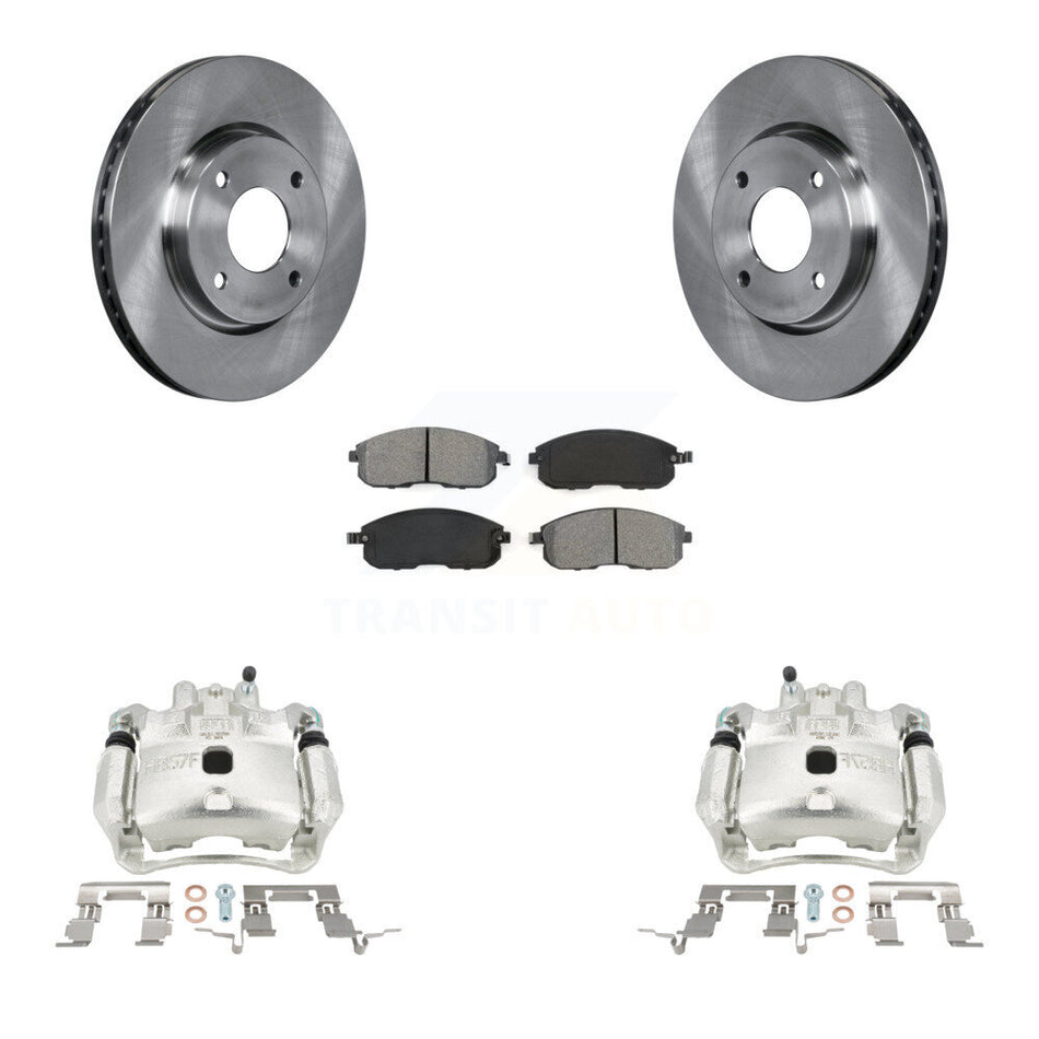 Front Disc Brake Caliper Rotors And Semi-Metallic Pads Kit For Nissan Versa Cube KC8-100010S
