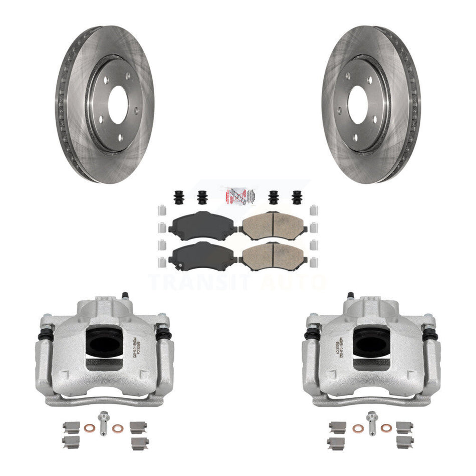 Front Brake Caliper Rotor Ceramic Pad Kit For Dodge Grand Caravan Chrysler Town & Routan KC8-100011N