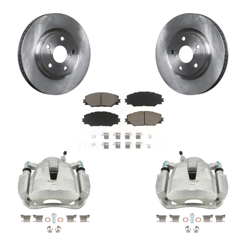 Front Disc Brake Caliper Rotors And Ceramic Pads Kit For Toyota RAV4 Scion tC Matrix Pontiac Vibe Corolla iM Mirai KC8-100012C by Transit Auto