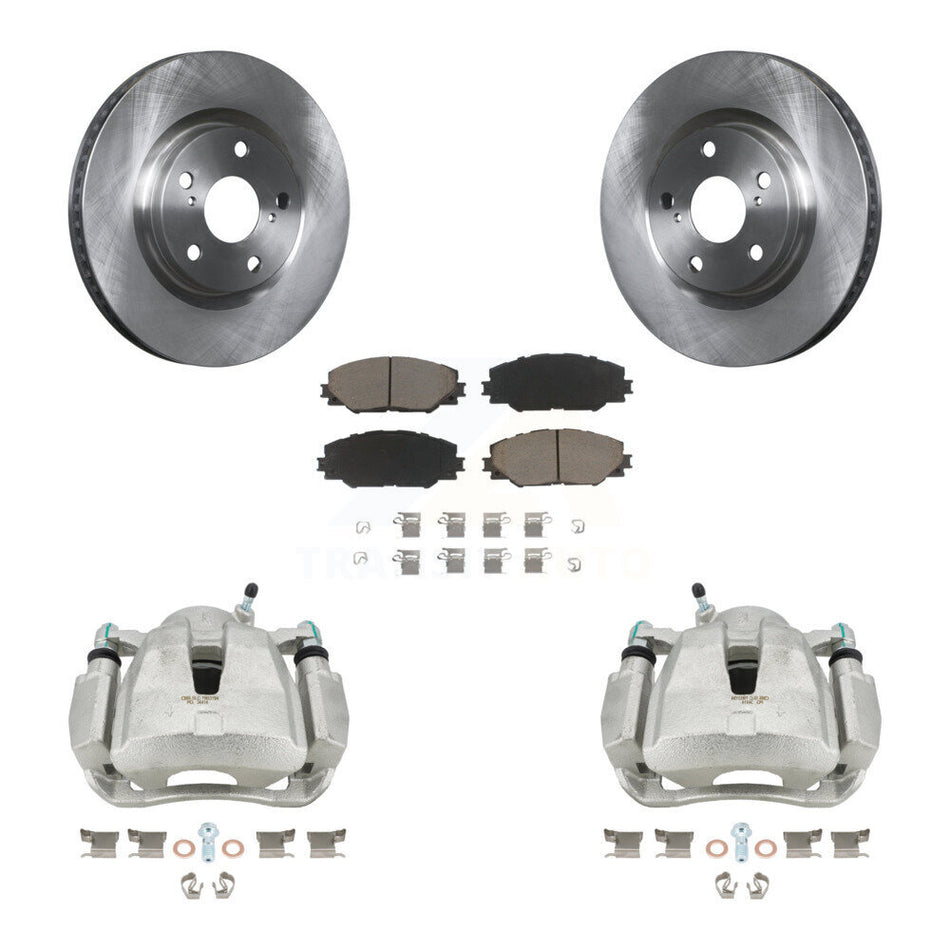 Front Disc Brake Caliper Rotors And Ceramic Pads Kit For Toyota RAV4 Scion tC Matrix Pontiac Vibe Corolla iM Mirai KC8-100012C by Transit Auto