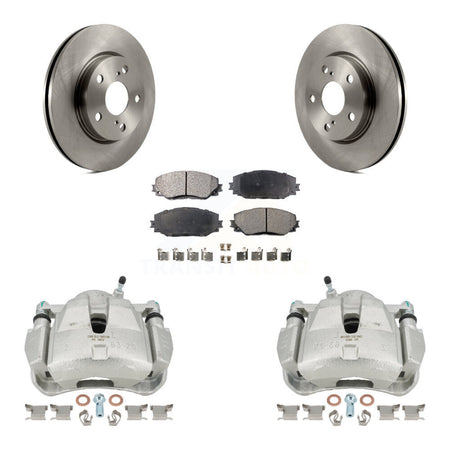 Front Disc Brake Caliper Rotors And Semi-Metallic Pads Kit For Toyota RAV4 KC8-100013P by Transit Auto