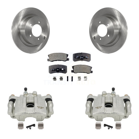 Rear Disc Brake Caliper Rotors And Ceramic Pads Kit For Mitsubishi Lancer Dodge Caliber Outlander Sport RVR KC8-100013T by Transit Auto