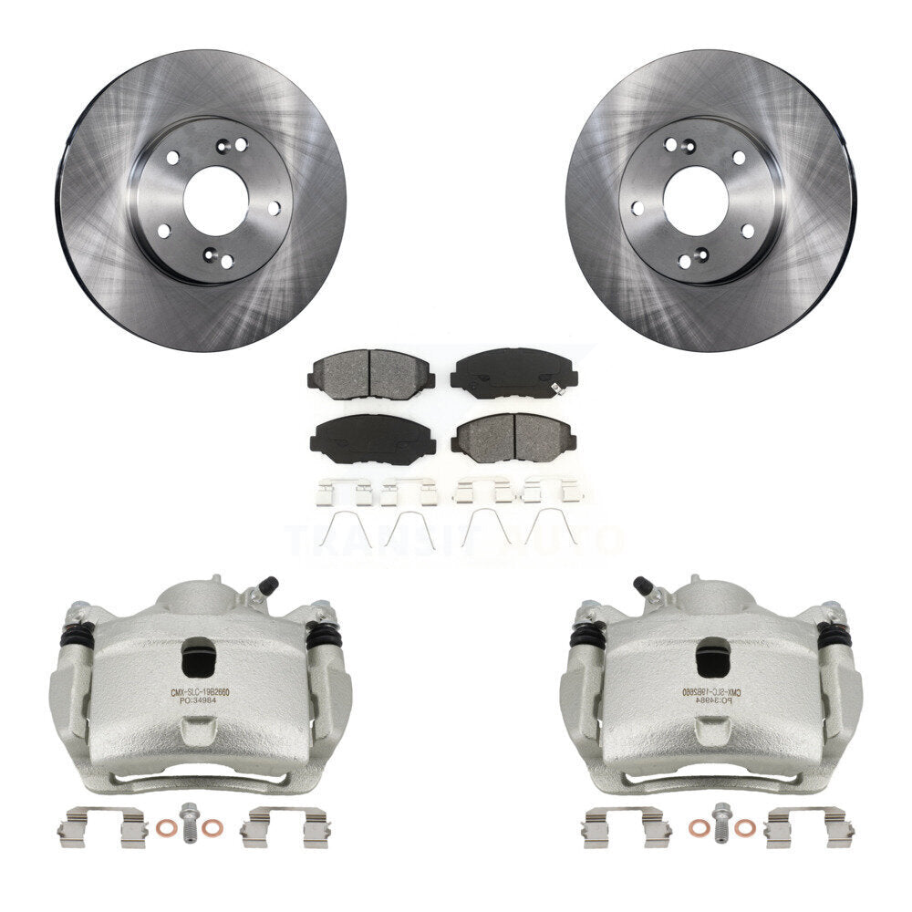 Front Brake Caliper Rotor And Semi-Metallic Pad Kit For Honda Civic Accord Fit Acura ILX KC8-100014S