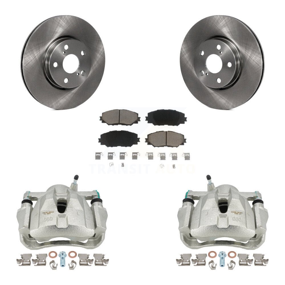 Front Disc Brake Caliper Rotors And Ceramic Pads Kit For Toyota Corolla Scion xD Matrix Pontiac Vibe KC8-100015C by Transit Auto