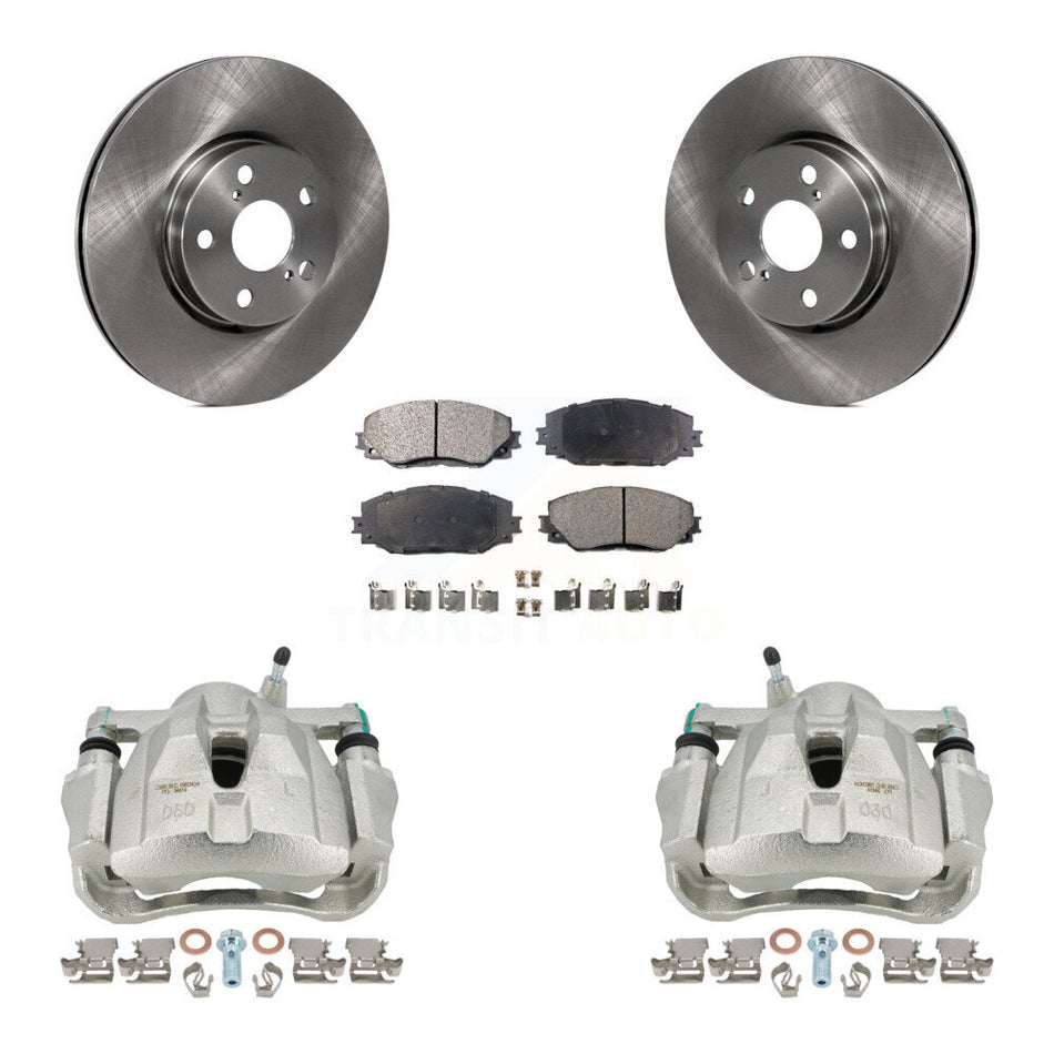 Front Disc Brake Caliper Rotors And Semi-Metallic Pads Kit For Toyota Corolla Scion xD Matrix Pontiac Vibe KC8-100015P by Transit Auto