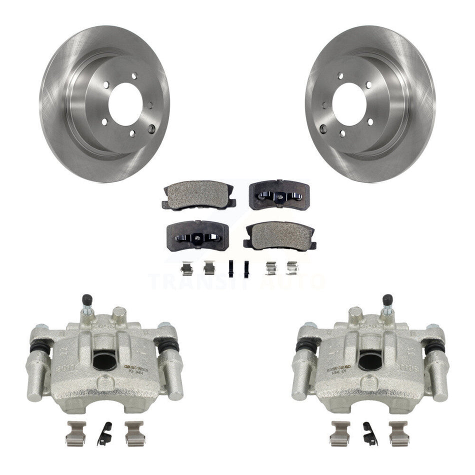 Rear Disc Brake Caliper Rotors And Ceramic Pads Kit For Dodge Caliber Mitsubishi Lancer KC8-100015T