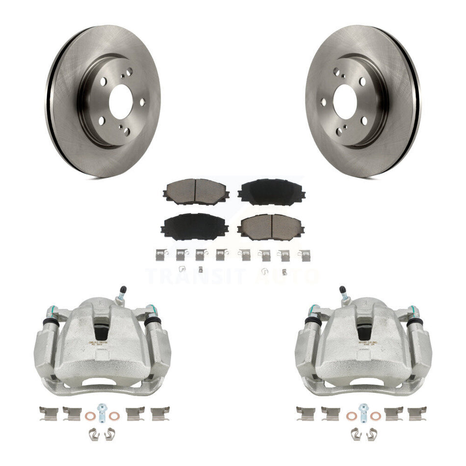 Front Disc Brake Caliper Rotors And Ceramic Pads Kit For 2014-2015 Toyota RAV4 LE With Canada or U.S. Emissions Excluding Vehicles Manufactured In Japan KC8-100017C by Transit Auto