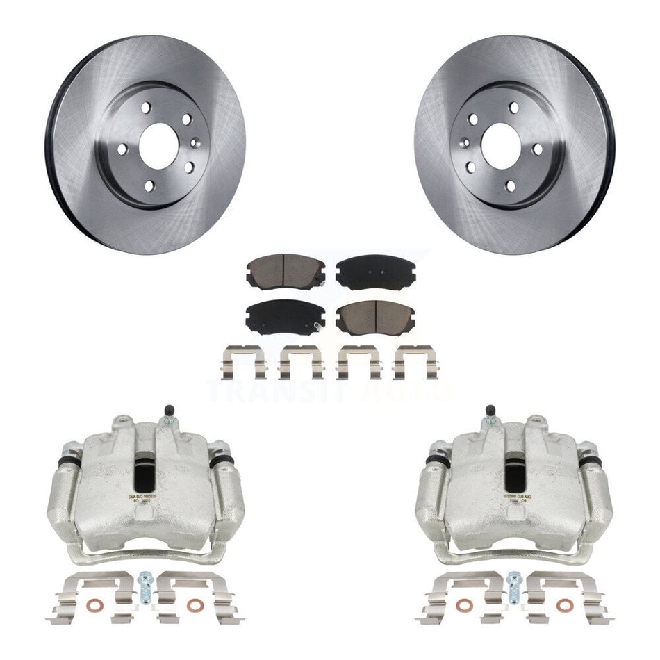 Front Disc Brake Caliper Rotors And Ceramic Pads Kit For Chevrolet Equinox GMC Terrain Malibu Impala Buick LaCrosse Regal Allure KC8-100019C by Transit Auto