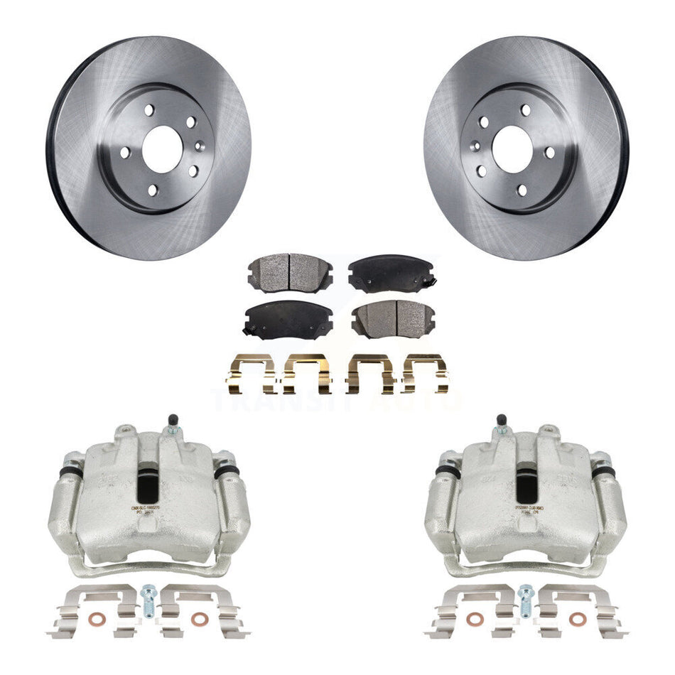 Front Disc Brake Caliper Rotors And Semi-Metallic Pads Kit For Chevrolet Equinox GMC Terrain Malibu Impala Buick LaCrosse Regal Allure KC8-100019P