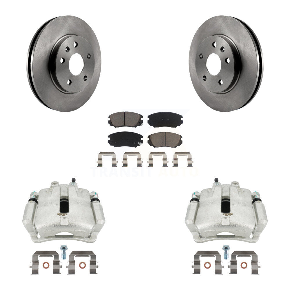 Front Disc Brake Caliper Rotors And Ceramic Pads Kit For Chevrolet Malibu Buick LaCrosse Limited Regal KC8-100020C by Transit Auto