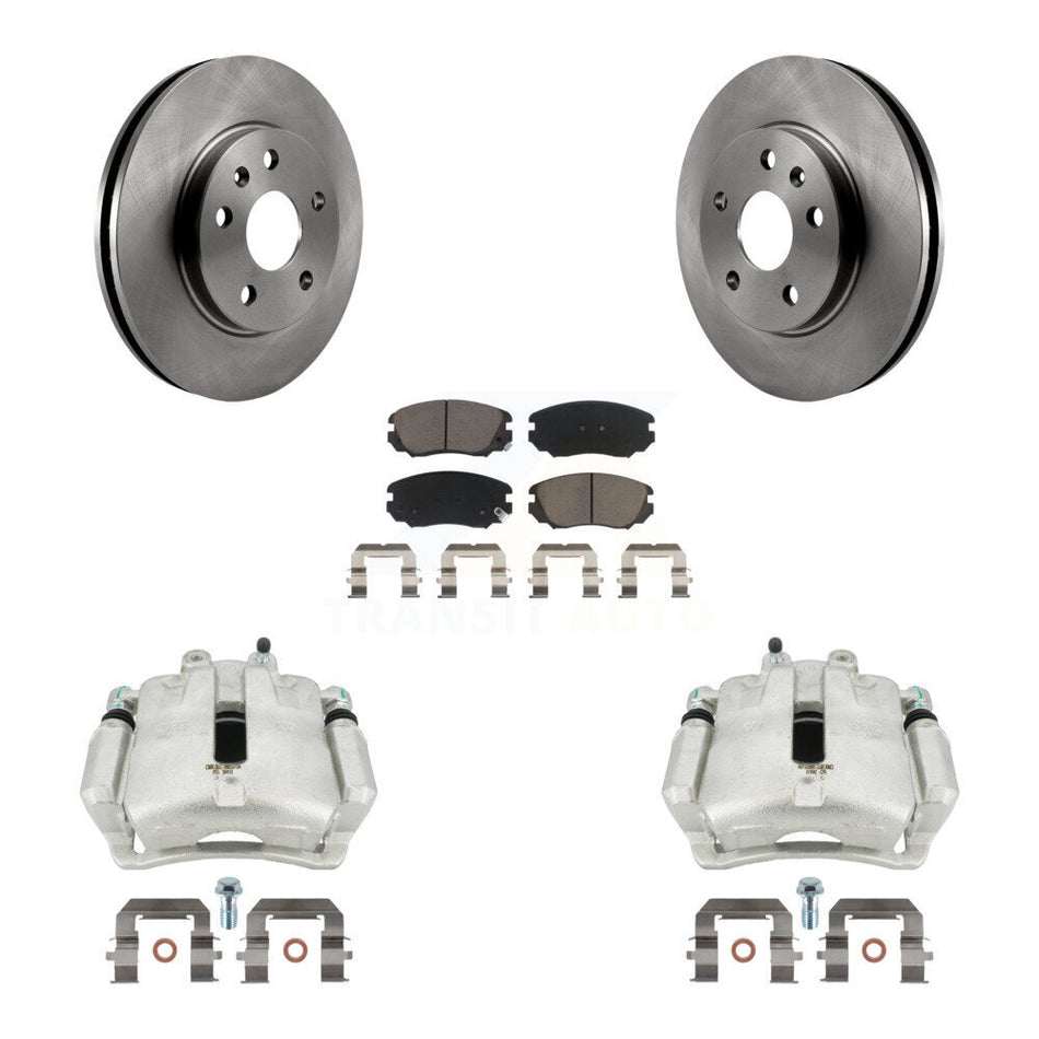 Front Disc Brake Caliper Rotors And Ceramic Pads Kit For Chevrolet Malibu Buick LaCrosse Limited Regal KC8-100020C by Transit Auto