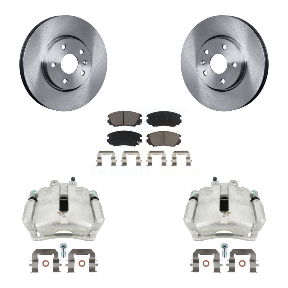 Front Disc Brake Caliper Rotors And Ceramic Pads Kit For Buick LaCrosse Chevrolet Malibu Limited Regal KC8-100021C by Transit Auto