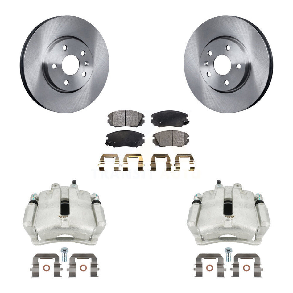 Front Disc Brake Caliper Rotors And Semi-Metallic Pads Kit For Buick LaCrosse Regal Chevrolet Malibu Limited KC8-100021P