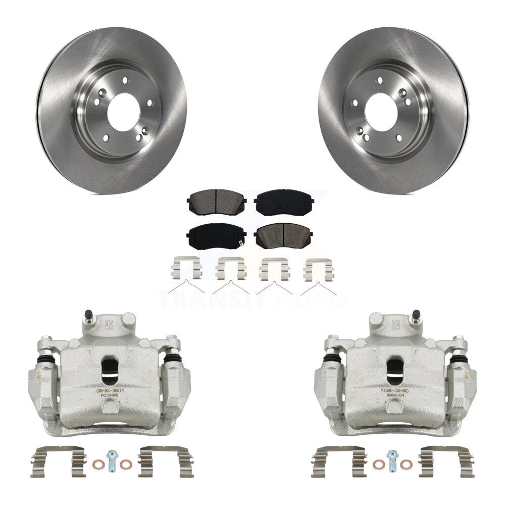 Front Disc Brake Caliper Rotors And Semi-Metallic Pads Kit For Hyundai Sonata KC8-100021S