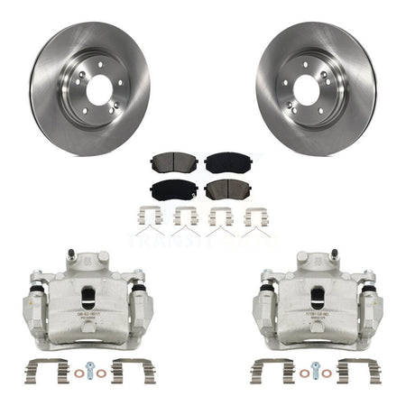 Front Disc Brake Caliper Rotors And Semi-Metallic Pads Kit For Hyundai Sonata KC8-100021S