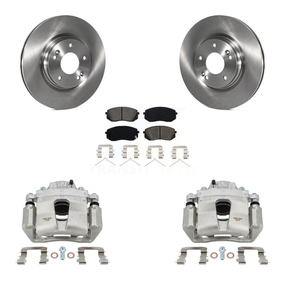 Front Brake Caliper Rotors Semi-Metallic Pad Kit For Hyundai Sonata Kia Kona Electric EV KC8-100022S