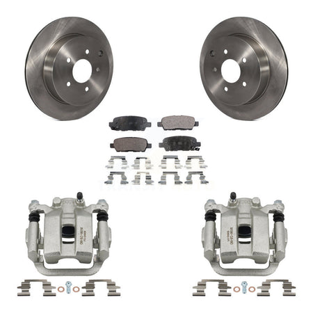 Rear Disc Brake Caliper Rotors And Ceramic Pads Kit For Nissan Murano Quest KC8-100022T