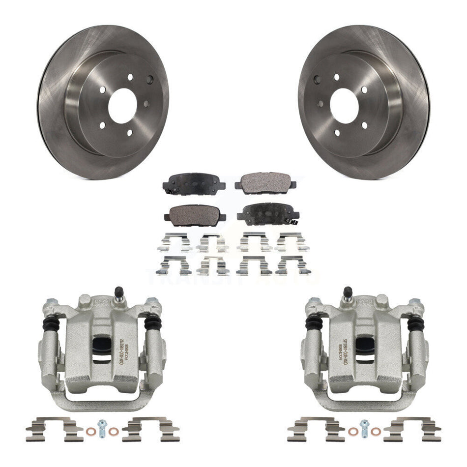 Rear Disc Brake Caliper Rotors And Ceramic Pads Kit For Nissan Murano Quest KC8-100022T