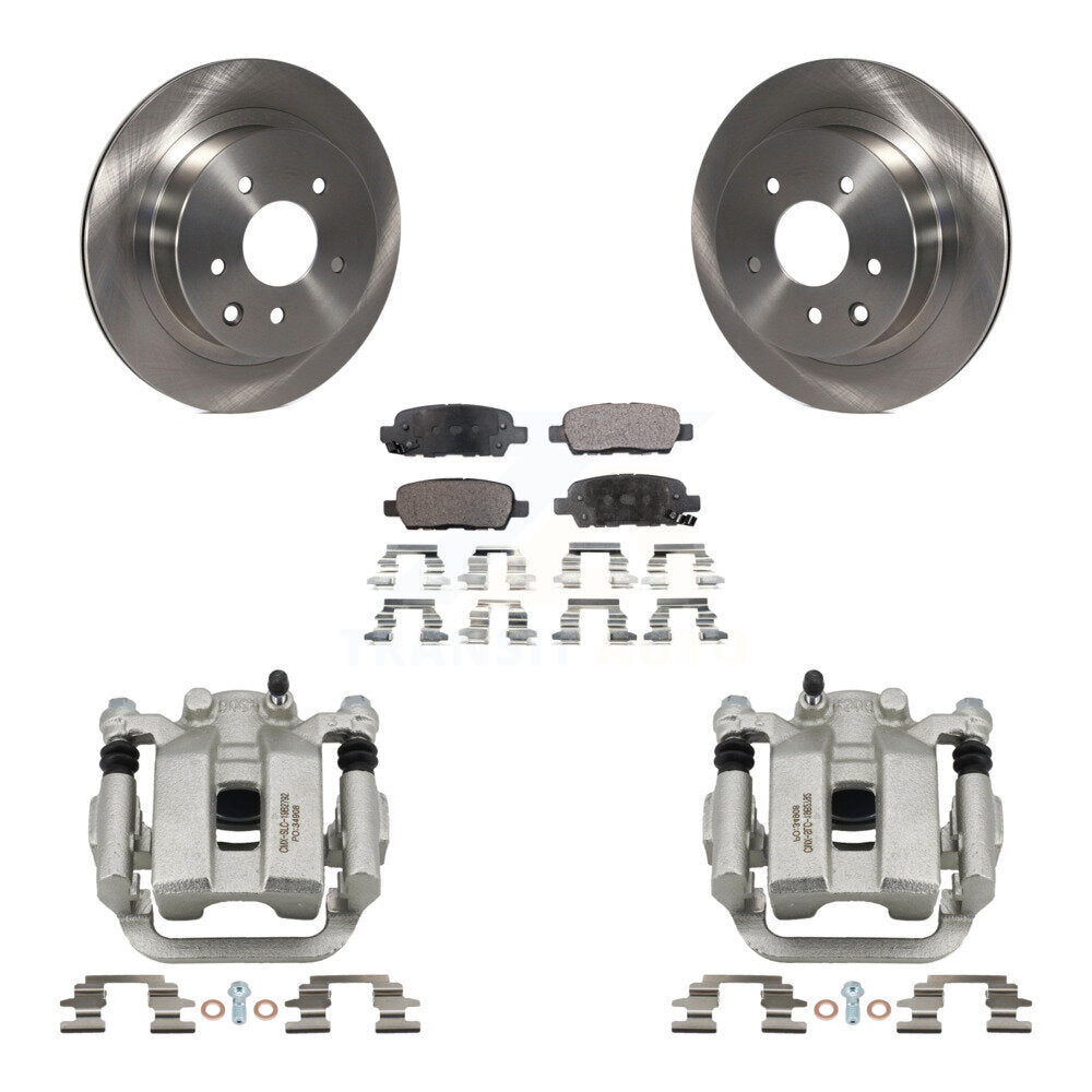 Rear Brake Caliper Rotor And Ceramic Pad Kit For INFINITI G35 With Single Piston KC8-100023T