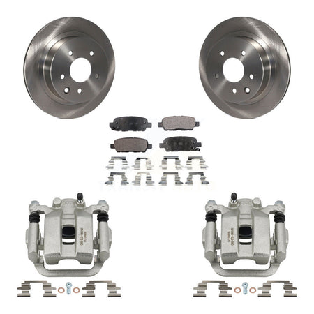 Rear Brake Caliper Rotor And Ceramic Pad Kit For INFINITI G35 With Single Piston KC8-100023T