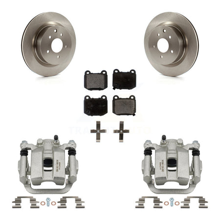 Rear Disc Brake Caliper Rotor & Ceramic Pad Kit For 2003 INFINITI G35 With Brembo Brakes KC8-100024T