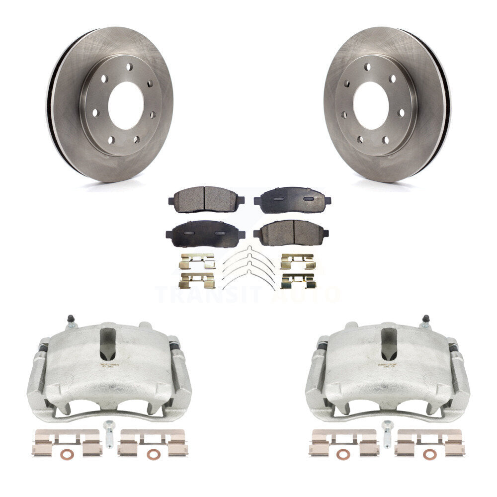 Front Disc Brake Caliper Rotors And Semi-Metallic Pads Kit For 2004 Ford F-150 4WD With 7 Lug Wheels 11th Digit Of Vin Is C KC8-100025P by Transit Auto