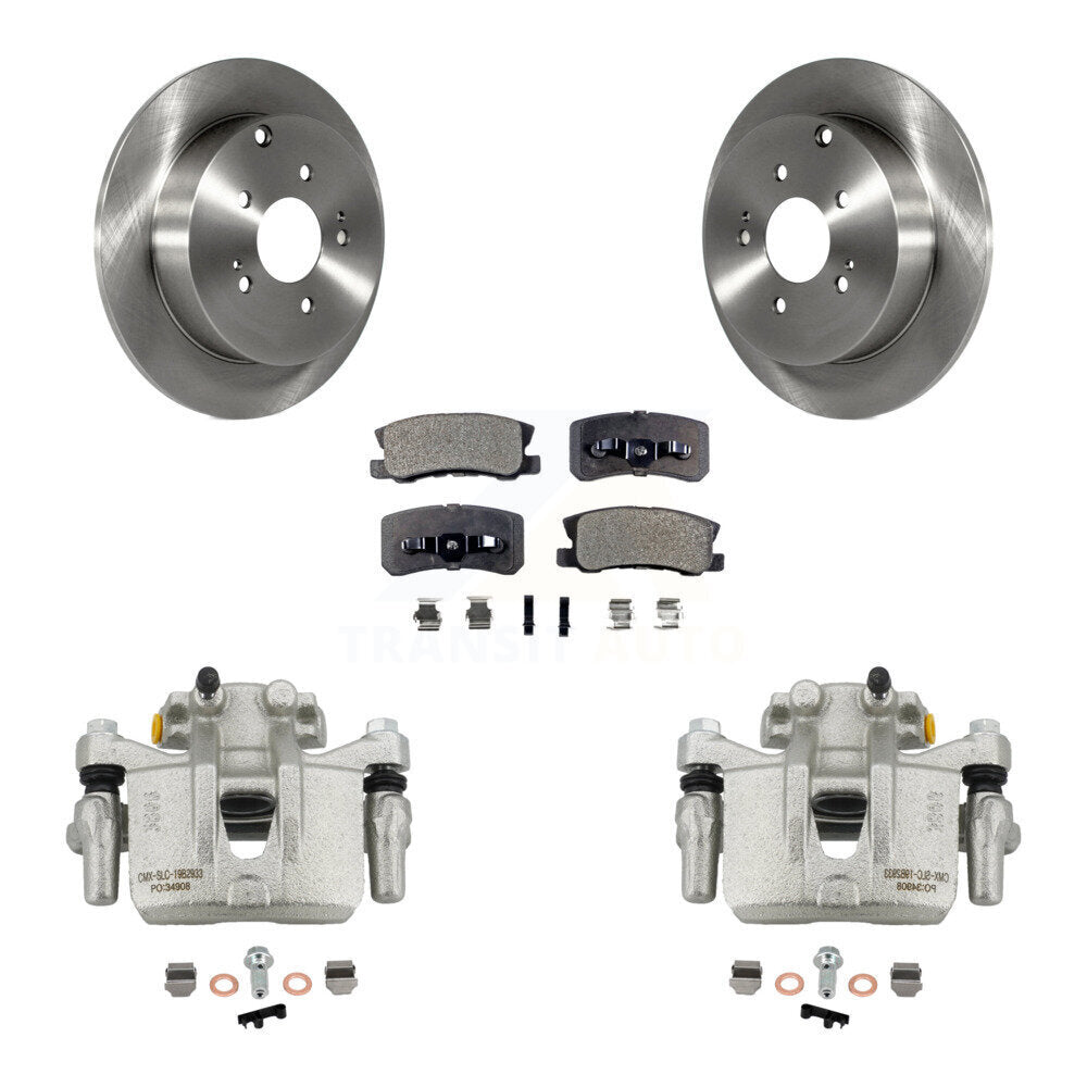 Rear Disc Brake Caliper Rotors And Ceramic Pads Kit For Mitsubishi Endeavor KC8-100025T