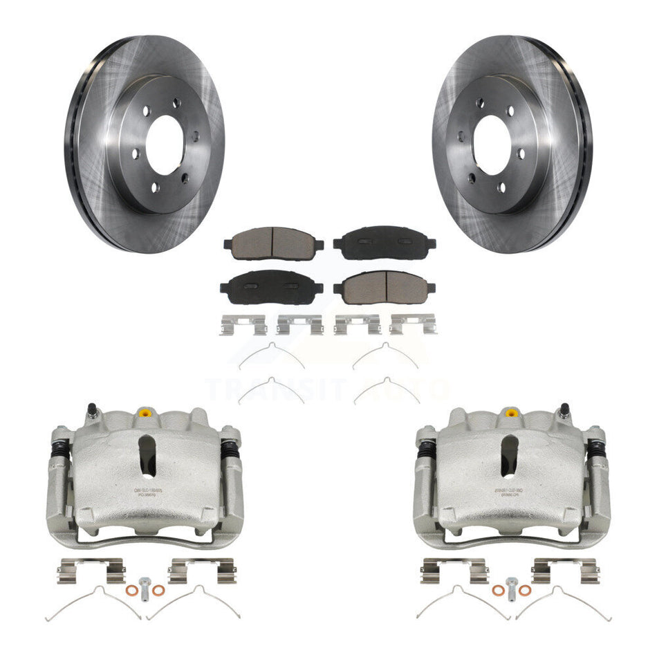 Front Disc Brake Caliper Rotors And Ceramic Pads Kit For Ford F-150 Lincoln Mark LT With 6 Lug Wheels 4WD KC8-100026C