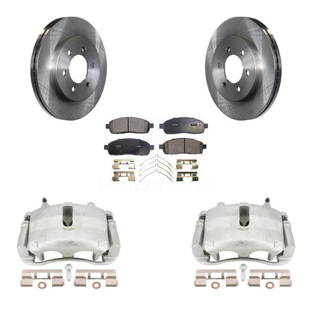 Front Disc Brake Caliper Rotors And Semi-Metallic Pads Kit For Ford F-150 Lincoln Mark LT With 6 Lug Wheels 4WD KC8-100026P by Transit Auto