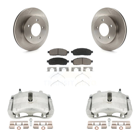 Front Disc Brake Caliper Rotors And Ceramic Pads Kit For 2004 Ford F-150 4WD With 5 Lug Wheels KC8-100027C by Transit Auto