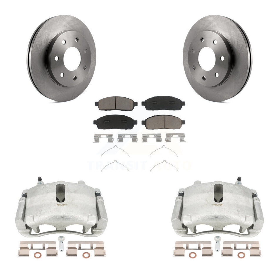 Front Disc Brake Caliper Rotors And Ceramic Pads Kit For Ford F-150 Lincoln Mark LT 4WD KC8-100028C by Transit Auto