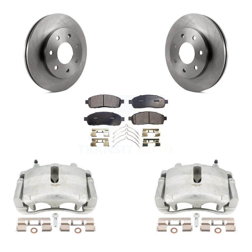 Front Disc Brake Caliper Rotors And Semi-Metallic Pads Kit For Ford F-150 Lincoln Mark LT 4WD KC8-100028P by Transit Auto