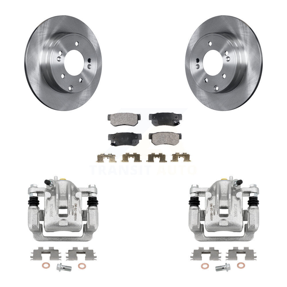 Rear Disc Brake Caliper Rotors And Ceramic Pads Kit For Hyundai Sonata 3.3L KC8-100028T