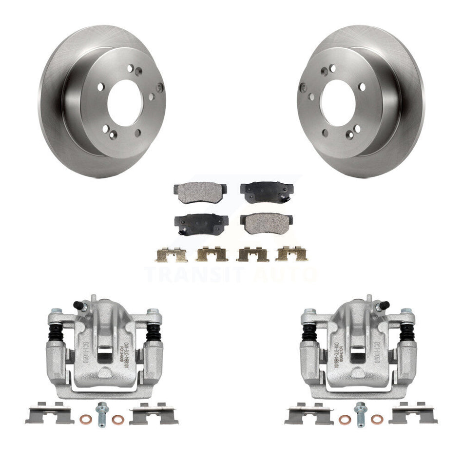 Rear Disc Brake Caliper Rotors And Ceramic Pads Kit For Hyundai Sonata Kia Optima Magentis KC8-100030T