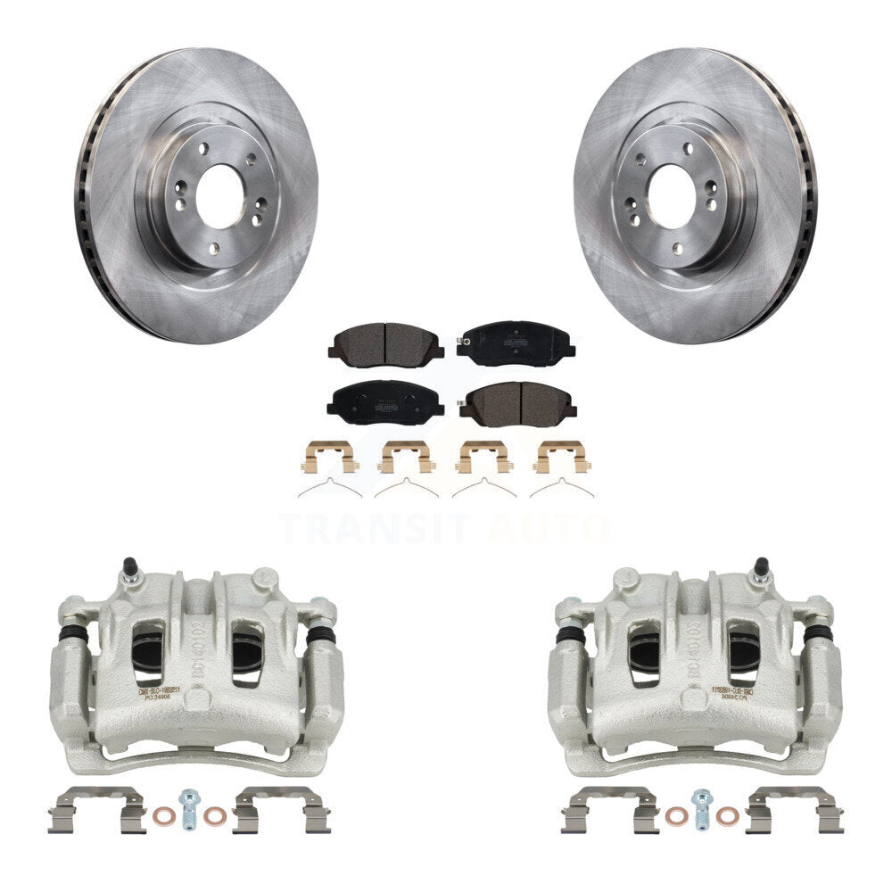Front Disc Brake Caliper Rotors And Semi-Metallic Pads Kit For Hyundai Santa Fe XL KC8-100033P
