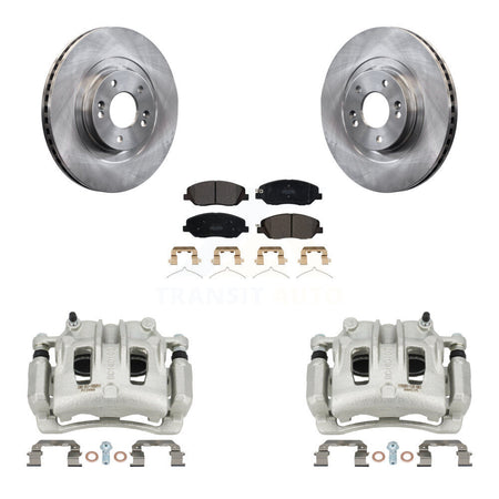Front Disc Brake Caliper Rotors And Semi-Metallic Pads Kit For Hyundai Santa Fe XL KC8-100033P