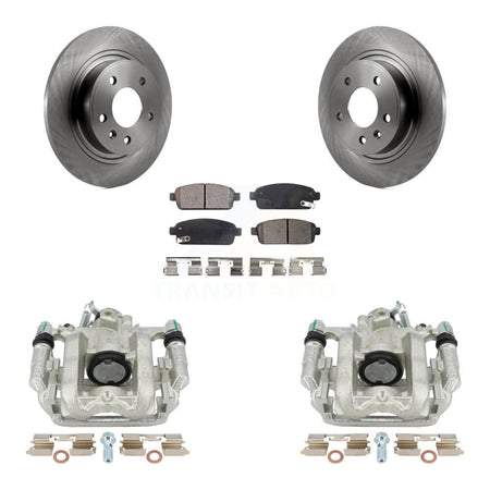 Rear Disc Brake Caliper Rotors And Ceramic Pads Kit For 2013 Chevrolet Cruze LT LTZ With 292mm Diameter Rotor KC8-100033T by Transit Auto