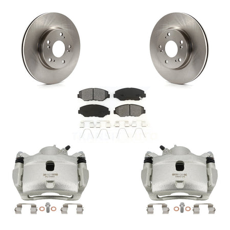 Front Disc Brake Caliper Rotors And Semi-Metallic Pads Kit For 2013 Acura ILX 2.0L KC8-100038S