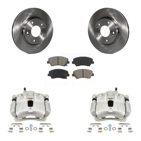 Front Disc Brake Caliper Rotors Semi-Metallic Pad Kit For 2011-2012 Hyundai Elantra 1.8L KC8-100039S