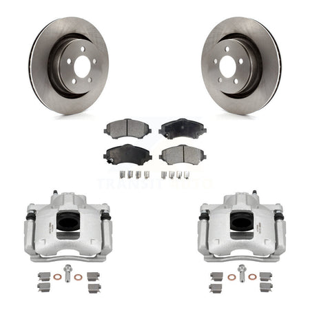 Front Disc Brake Caliper Rotors And Semi-Metallic Pads Kit For Dodge Nitro KC8-100040P