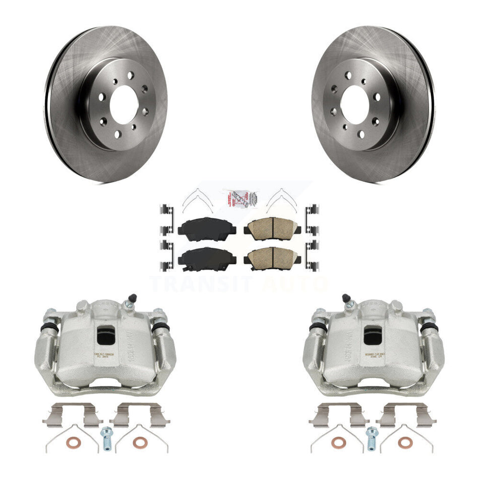 Front Disc Brake Caliper Rotors And Ceramic Pads Kit For Honda Fit KC8-100041N