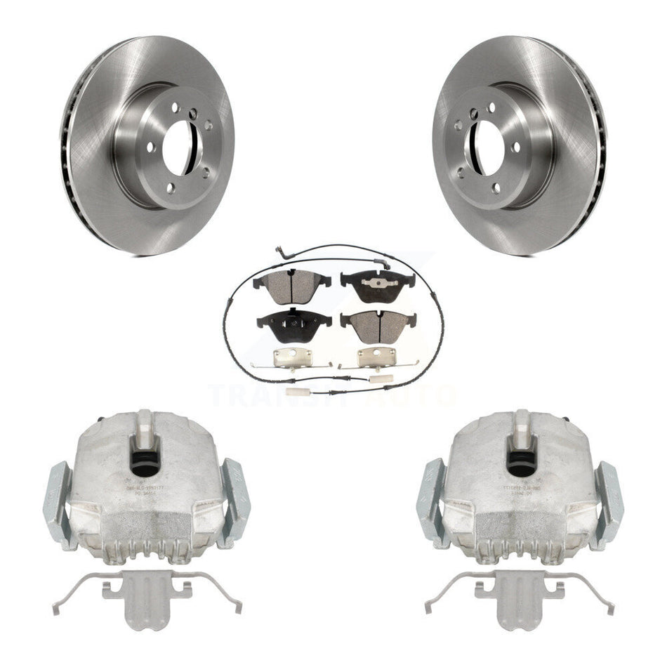 Front Disc Brake Caliper Rotors And Semi-Metallic Pads Kit For 2007 BMW 525i Automatic transmission With 324mm Diameter Rotor From 01 07 KC8-100041P