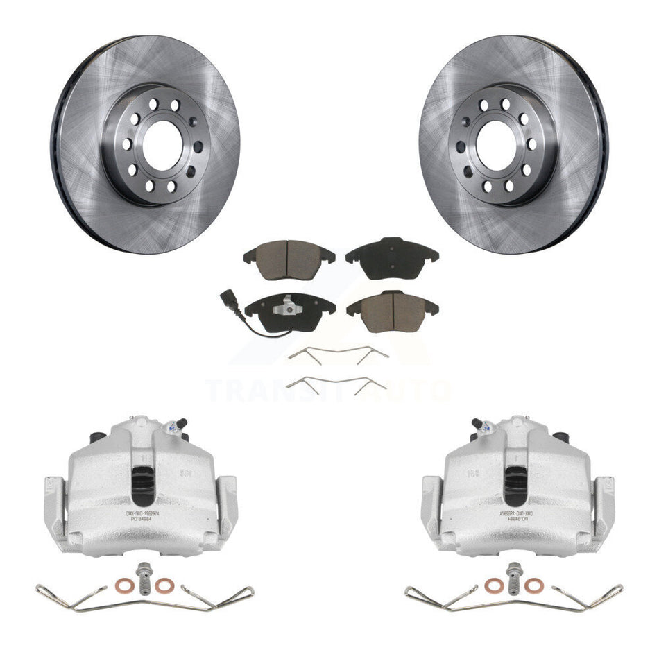Front Disc Brake Caliper Rotors And Ceramic Pads Kit For Volkswagen Jetta Beetle Rabbit Golf Audi A3 KC8-100046C