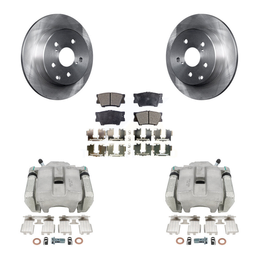 Rear Disc Brake Caliper Rotors And Ceramic Pads Kit For Toyota RAV4 KC8-100046T